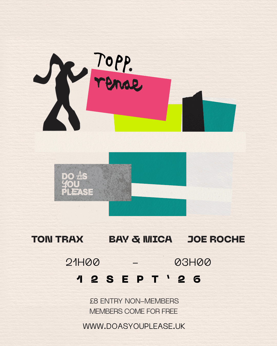 Ton Trax - DY Dance [DAYP:008] Launch Party w/ Ton Trax, Bay B2B Mica & Joe Roche